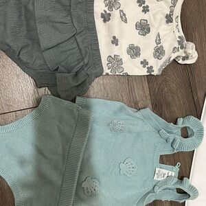 Floral and Knit Baby Outfits